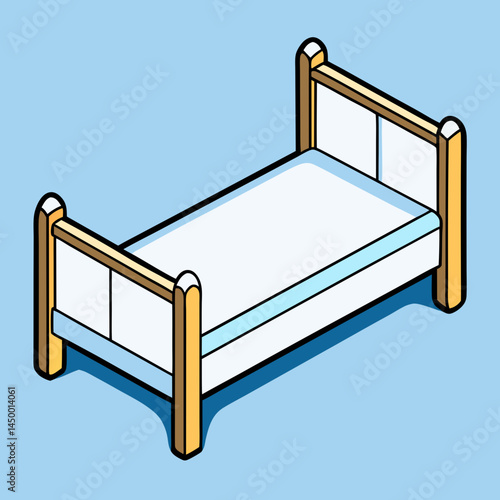 vector illustration of a bed