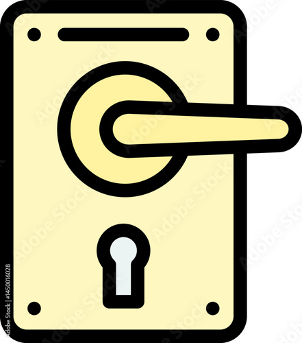 doorknob illustration on a white background 