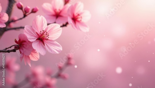 Blush pink fluffy feather backdrop, soft focus, cherry blossom motif, fashion, pink