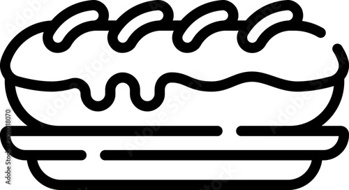 eclair illustration on a white background 