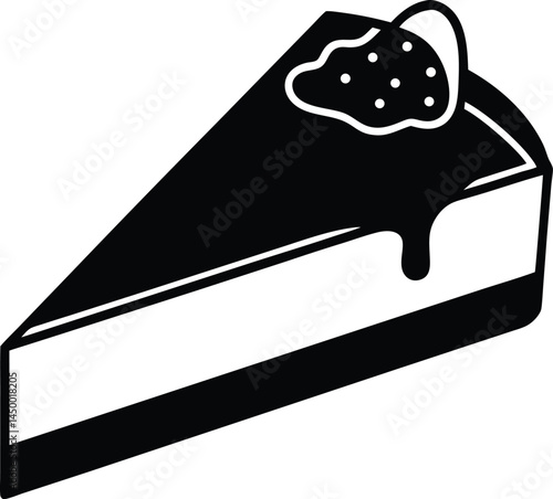 slice of cheesecake with berry topping on white 