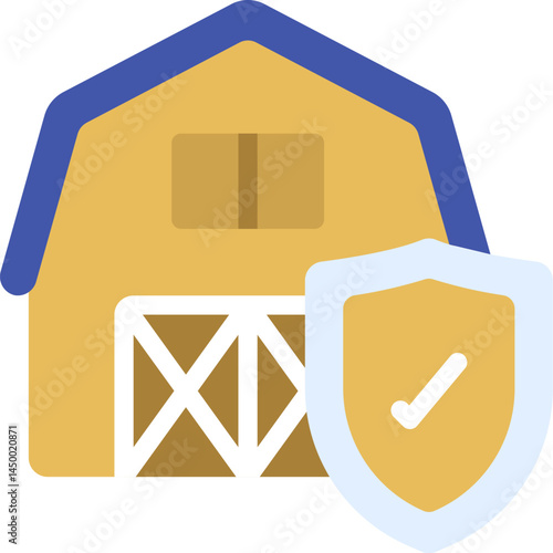 farmhouse illustration on a white background 