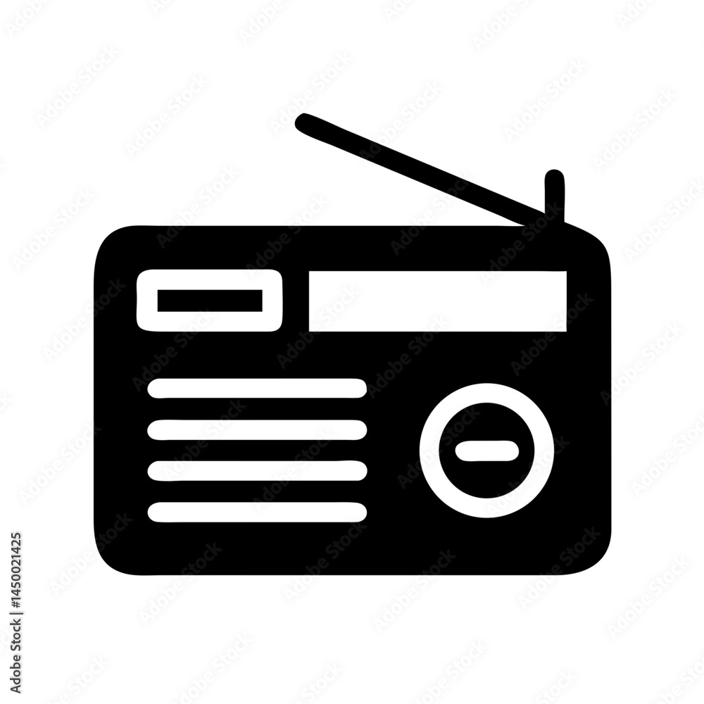 radio silhouette on transparent background for web and graphic design radio silhouette on transparent background for web and graphic design
