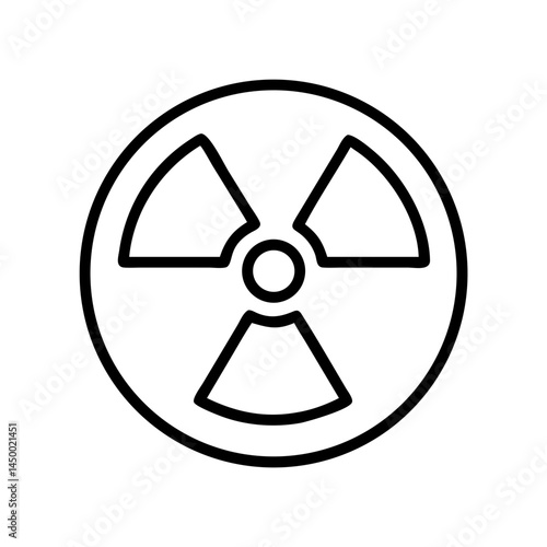 radioactive symbol on transparent background for web and graphic design