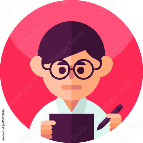 food blogger illustration on a white background 