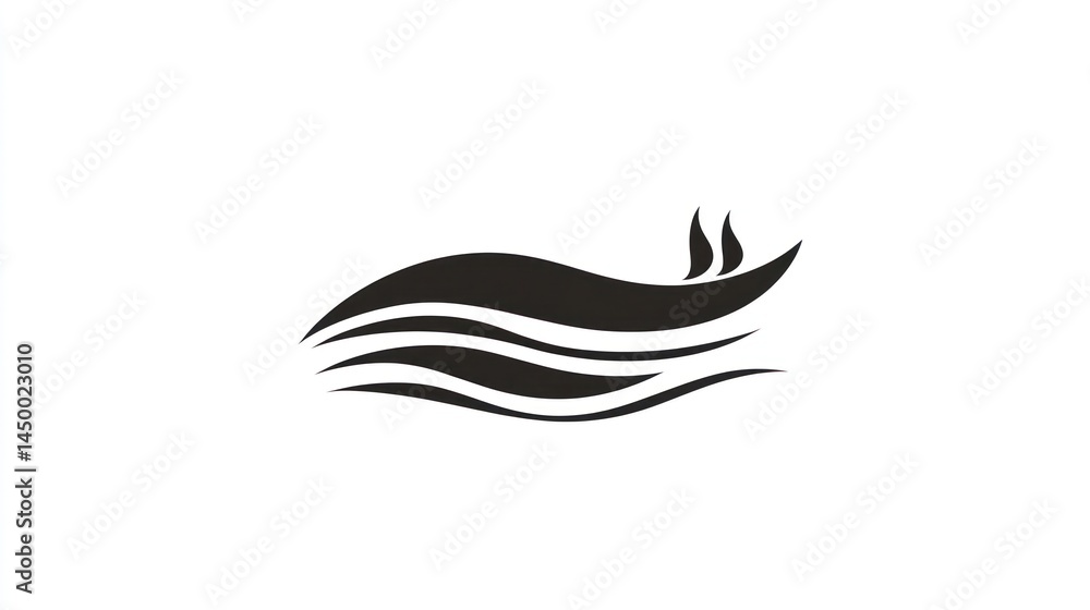 Obraz premium Abstract wave design, graphic element, vector art, for logo or background