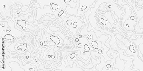 Abstract white topographic map background with lines, White wave paper curved reliefs abstract background,  The topographic map contour in lines isolated,  Background of the topography map.