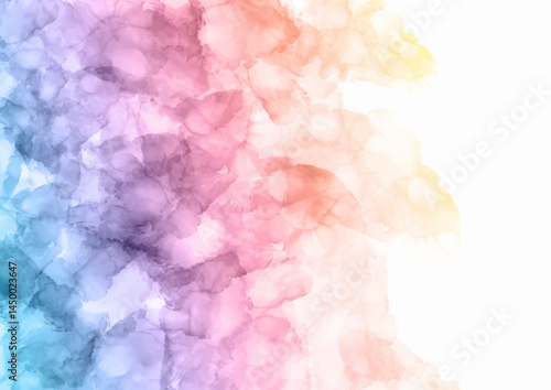 Hand painted rainbow coloured watercolour texture background