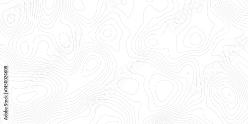 Abstract Topographic map design with Seamless pattern with lines . geographic contour map paper texture.  Retro topographic map. geographic mountain relief. terrain path isolated on background.