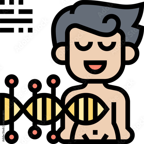 genome illustration on a white background 