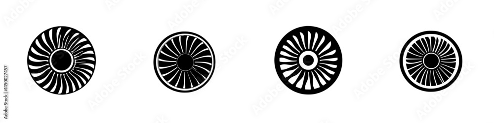 Detailed illustrations of turbine engine components in black and white showcasing various designs and structures Detailed illustrations of turbine engine components in black and white showcasing various designs and structures