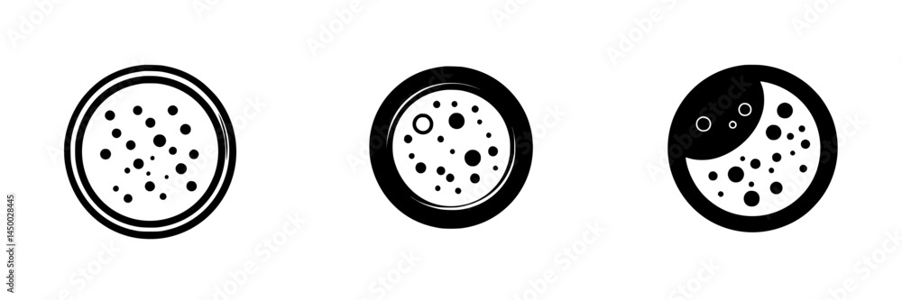 Unique designs showcasing circular patterns with dots representing various celestial objects in a minimalist style Unique designs showcasing circular patterns with dots representing various celestial objects in a minimalist style