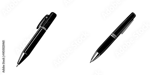 Two contrasting pen styles showcasing design differences in writing instruments for various preferences and uses