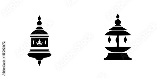 Intricately designed traditional prayer wheels symbolizing peace and spirituality, displayed against a minimalistic background