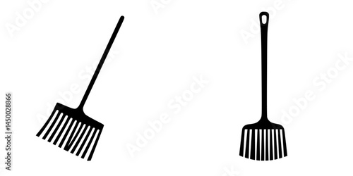 Different types of garden rakes displayed against a white background showcasing their design and functionality