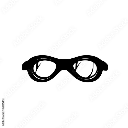 Swim goggles resting on a white background highlighting their shape and design for aquatic activities