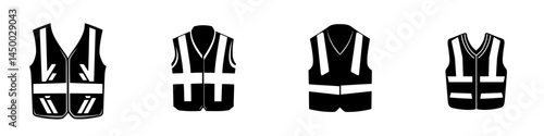 High visibility safety vests in various designs for work and outdoor activities