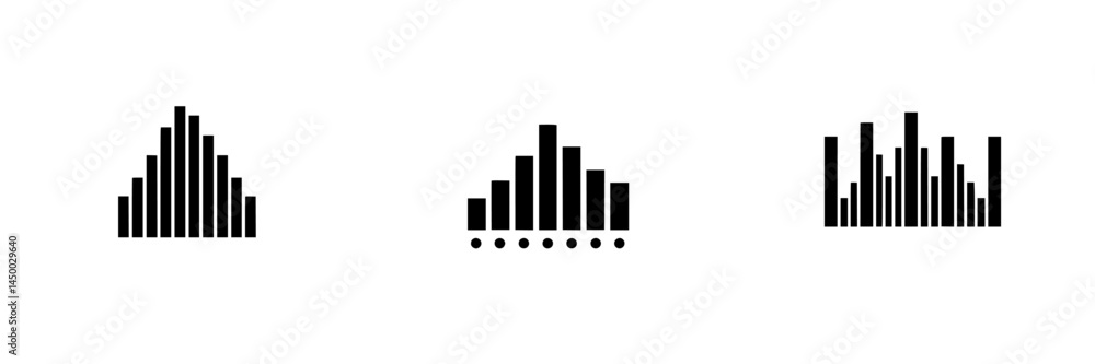 Visual representation of sound wave patterns in three distinct forms for artistic and analytical use Visual representation of sound wave patterns in three distinct forms for artistic and analytical use