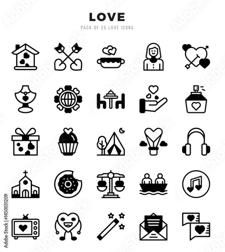 Love Icon Bundle 25 Icons for Websites and Apps