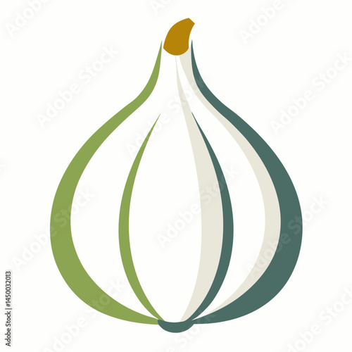 Garlic icon on white background
