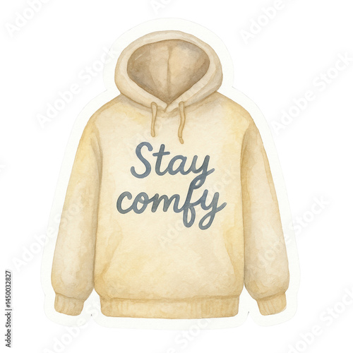 Cozy beige hoodie with 