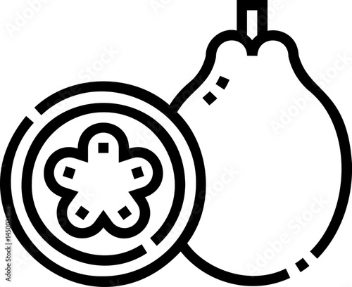 guava illustration on a white background 
