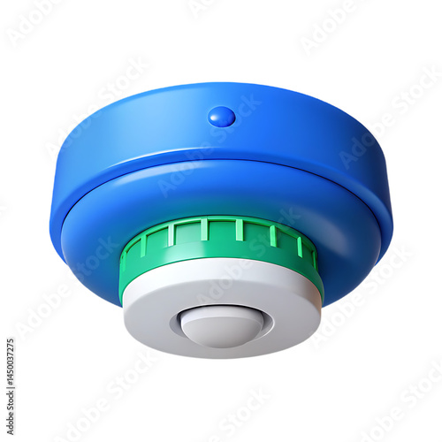 3D smart smoke detector icon, modern design