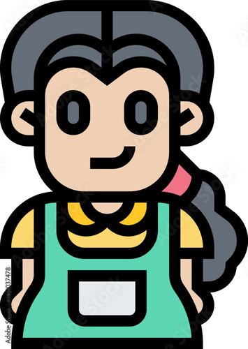 housekeeper illustration on a white background 
