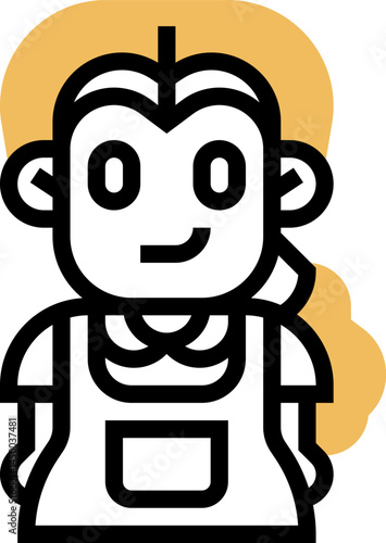housekeeper (2) illustration on a white background 