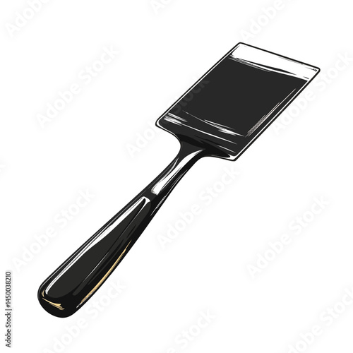 Minimal putty knife icon sheet on white background  -  