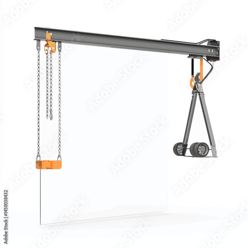 Simple drywall hoist icon sheet on white background  -  