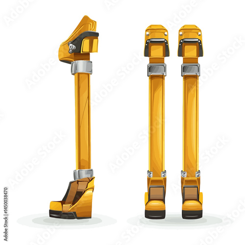 Simple drywall stilts icon sheet on white background  -  