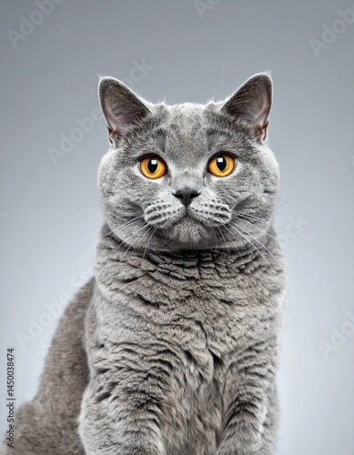Elegant British Shorthair Studio Portrait