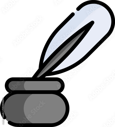 inkwell illustration on a white background 