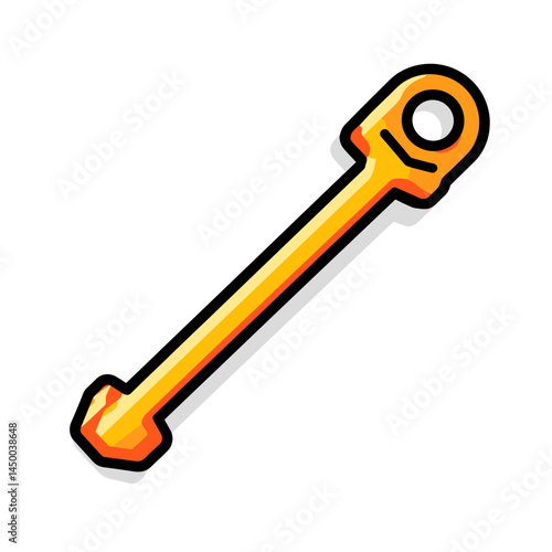 Simple pry bar icon sheet on white background  -  