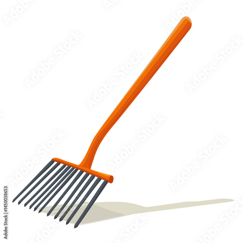 Simple rake icon sheet on white background  -  
