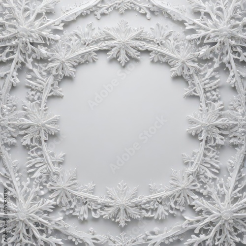 silver christmas frame, christmas frame with snowflakes, christmas background with snowflakes