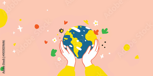A person's hands tenderly c...
