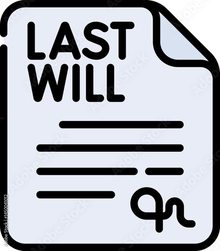 last will illustration on a white background 