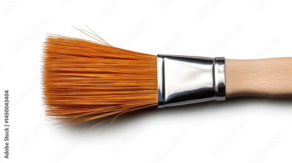 Photorealistic image of a paintbrush with soft bristles, hyper-sharp clarity on an absolutely white background. Photorealistic image of a paintbrush with soft bristles, hyper-sharp clarity on an absolutely white background.