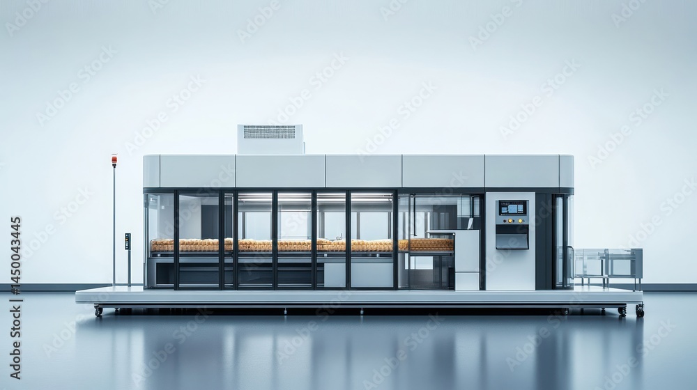 Automated Industrial Bakery Production Line: High-Tech Bread Manufacturing System Automated Industrial Bakery Production Line: High-Tech Bread Manufacturing System