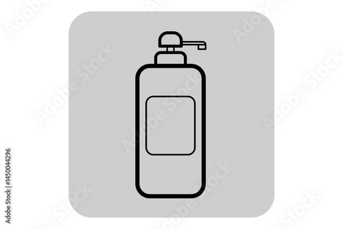 Simple outline of beauty product container displayed on plain background. Elegance and functionality in beauty essentials concept