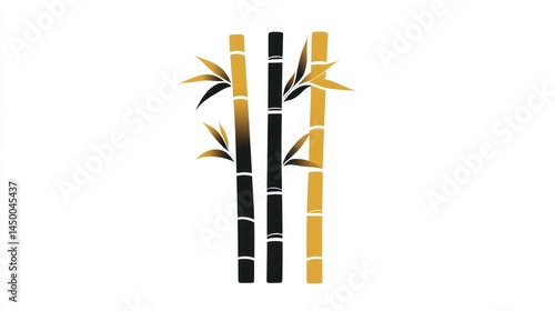 Wallpaper Mural Simple Bamboo Illustration, Graphic Design Element, Nature Theme, Abstract Background, for Print or Digital Use Torontodigital.ca