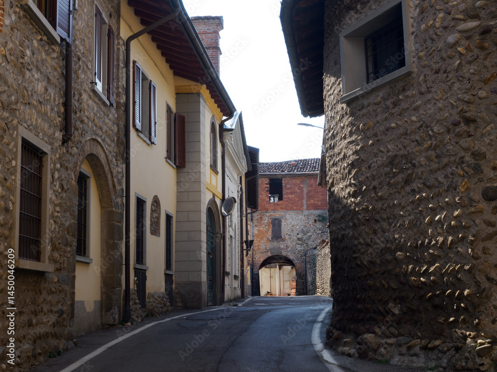 Old buildings at Bonate Sotto, Bergamo province, Italy