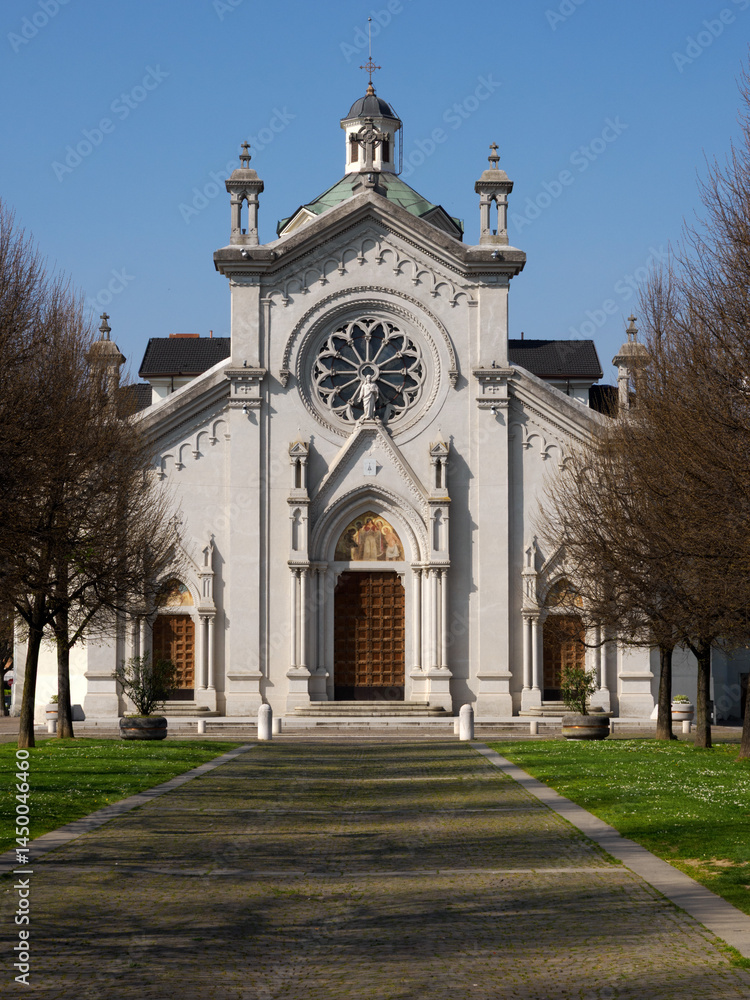 Historic Sacro Cuore Di Gesu church at Bonate Sotto, Bergamo province, Italy