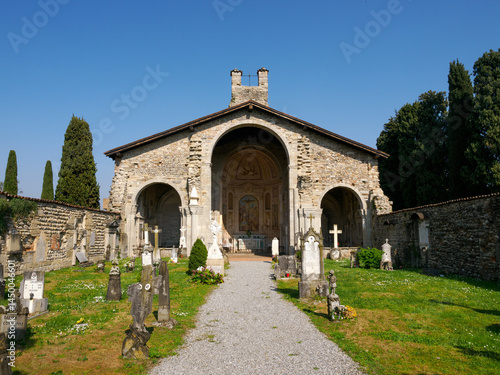 Obraz na płótnie Historic Santa Giulia church at Bonate Sotto, Bergamo province, Italy w salonie