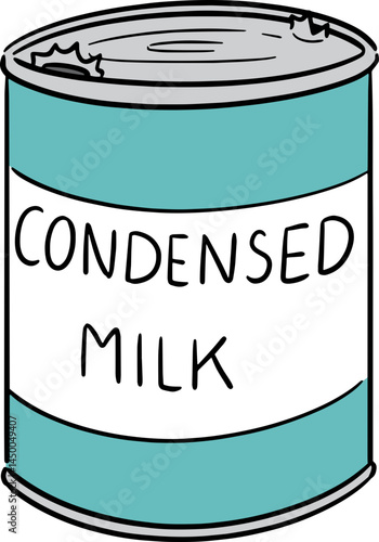 Illustration of condensed milk can
