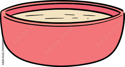 Illustration of bowl of condensed milk
