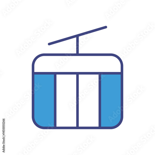 Cable Car icon vector stock illustration