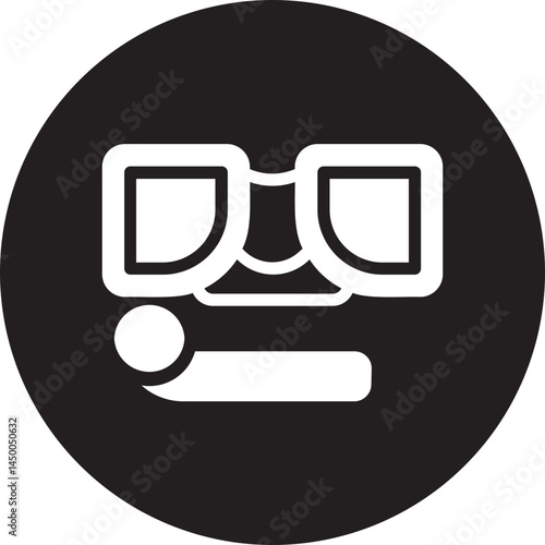 snorkeling glyph icon